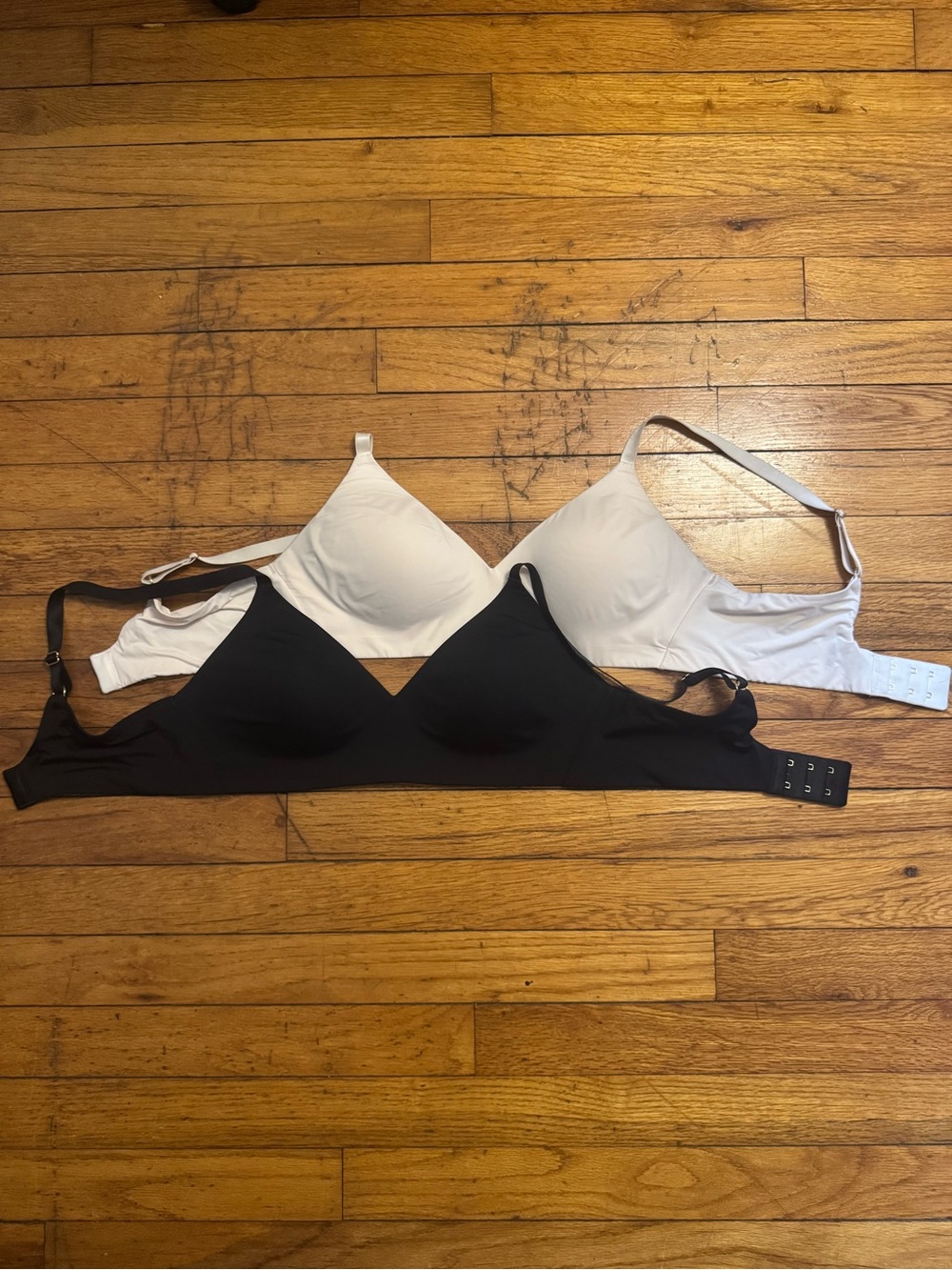 Classic Wireless T-Shirt Bras - Black & Cream